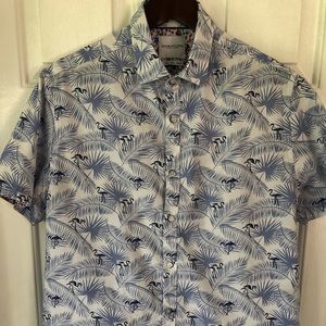 Denim & Flower short sleeved shirt.